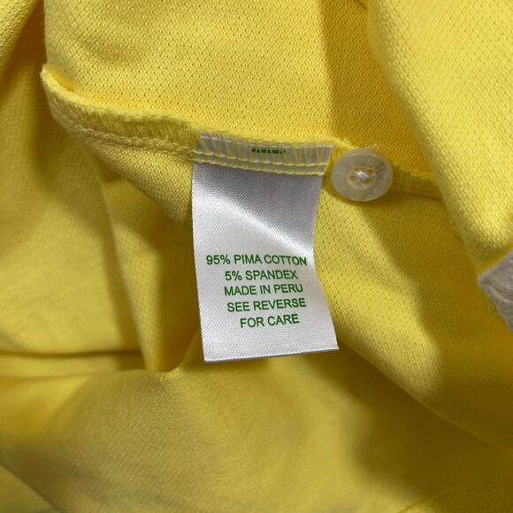 Lilly Pulitzer Small Polo Sleeveless Yellow Cotton Blend Collared 1/4 Button - Picture 4 of 5